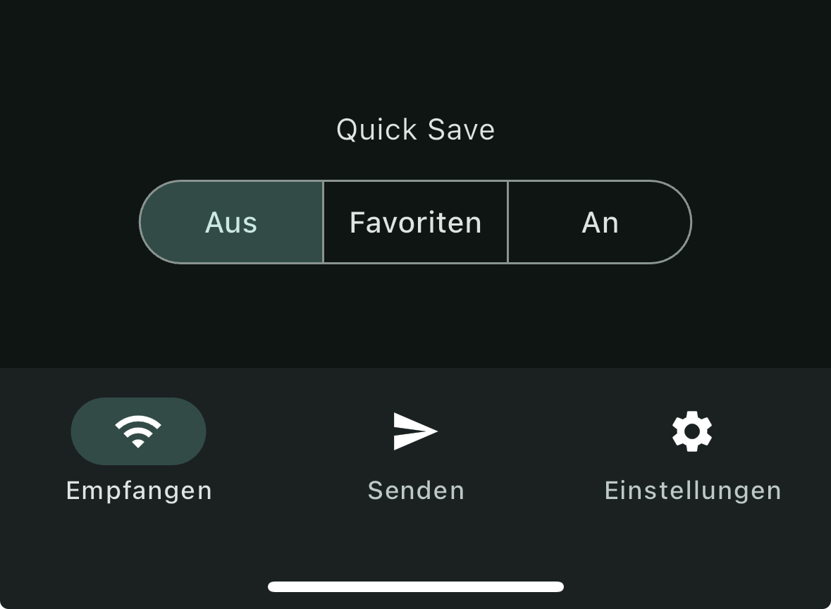 LocalSend Screenshot vom iPhone