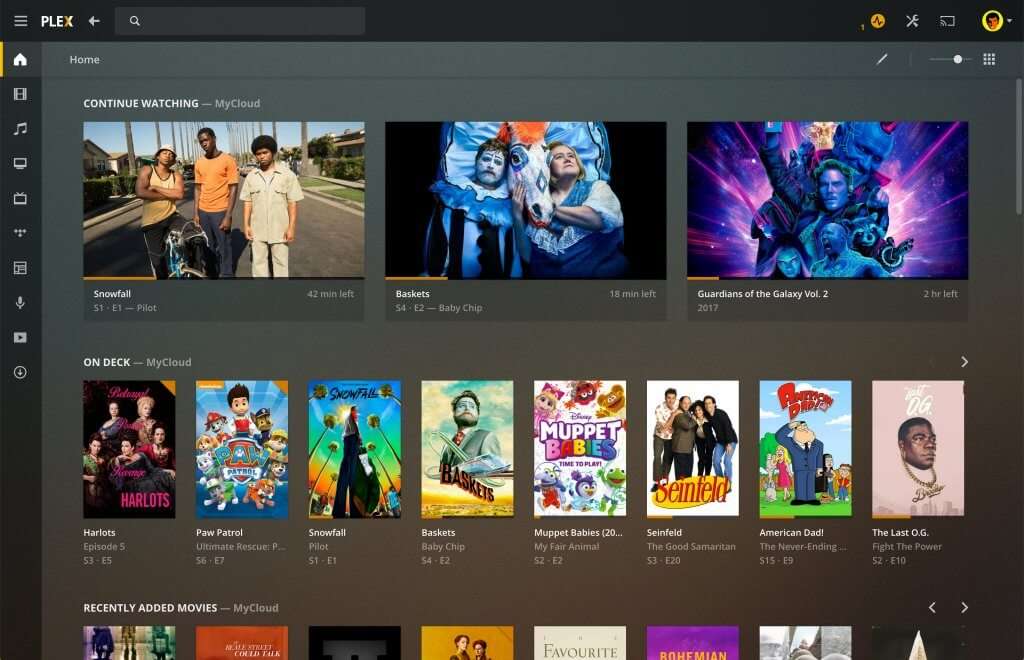 Foto einer Plex Mediathek