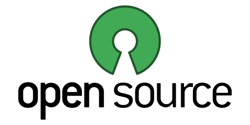 Das Bild zeigt das Logo der Open Source Initiative. Es besteht aus einem grünen, stilisierten Schlüssel-Loch-Symbol: ein Kreis mit einer nach unten geöffneten Aussparung. Unter dem Symbol steht in schwarzer Schrift „open source“. Das Wort „open“ ist fett geschrieben, das Wort „source“ in normaler Schrift.